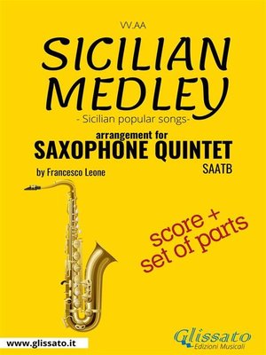 cover image of Sicilian Medley--Saxophone Quintet score & parts
